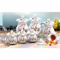 سرویس 7 پارچه پاسماوری سرامیکی استندار طرح کنگره دار 