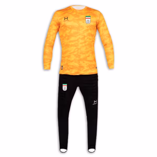 پیراهن و شلوار دروازه بانی ایران 2023 (زرد)