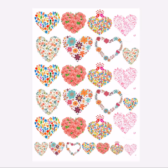 ترنسفر مدل قلبها ابعاد 30 در 40 سانتی متر لطفا موجودی بگیرید