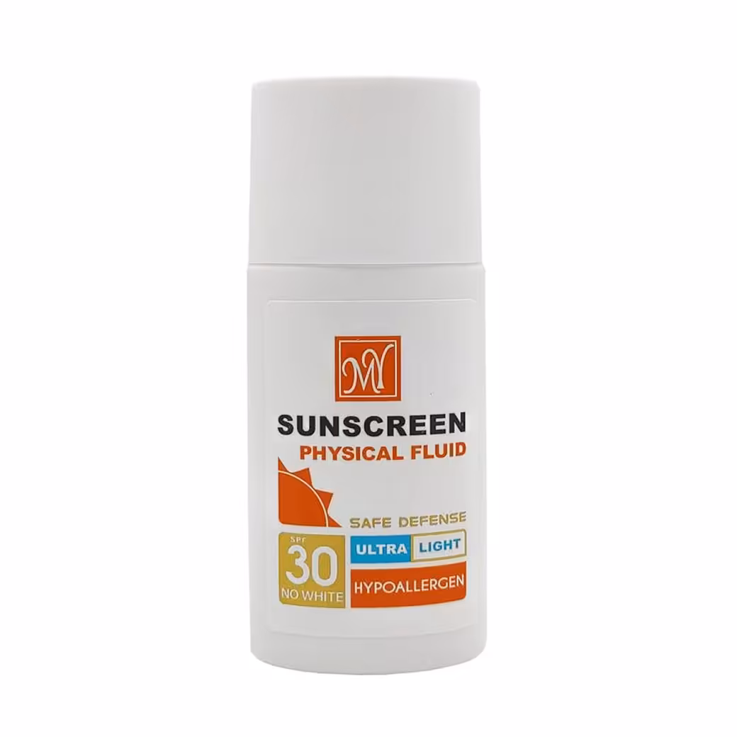 فلوئید ضد آفتاب مای بی رنگ مدل فیزیکال SPF30 حجم 50 میل
