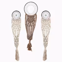 آویز گلدان بافتنی هنریسان کد 25 مجموعه 3 عددی - آویز مکرومه بافی