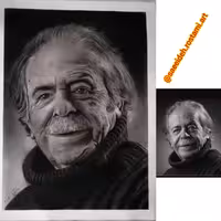 سیاه قلم طرح چهره 3