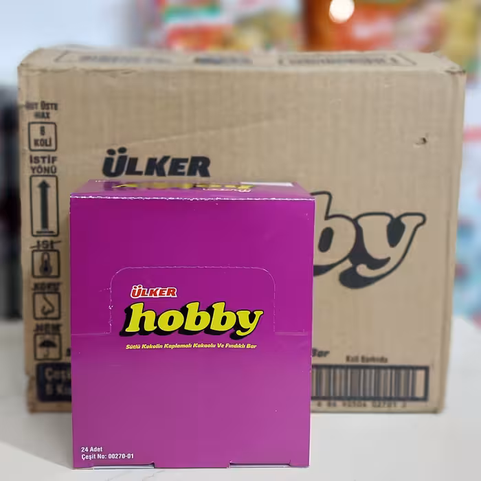 شکلات هوبی24عددی اصل با مغز فندوق ارسال رایگان سراسر کشور هوبی24عددی وزن هر عدد25گرم