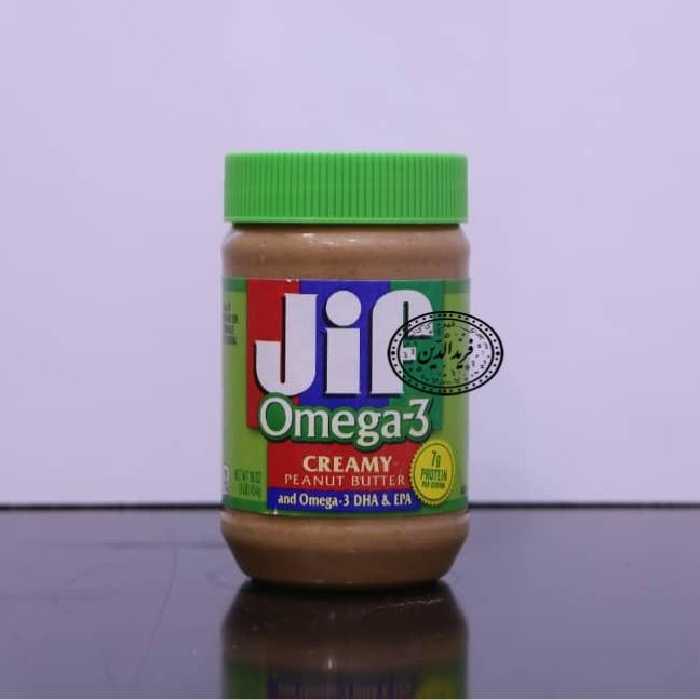 کره بادام زمینی جیف سبز 454 گرم امگا 3 jif