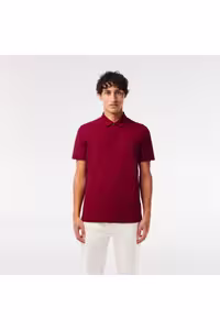 تی شرت یقه پولو قرمز مردانه چوگان با تناسب معمولی Claret Red Paris Lacoste