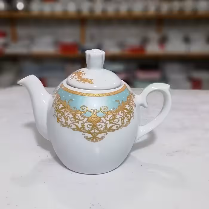 قوری چینی طرح دار کوچک 