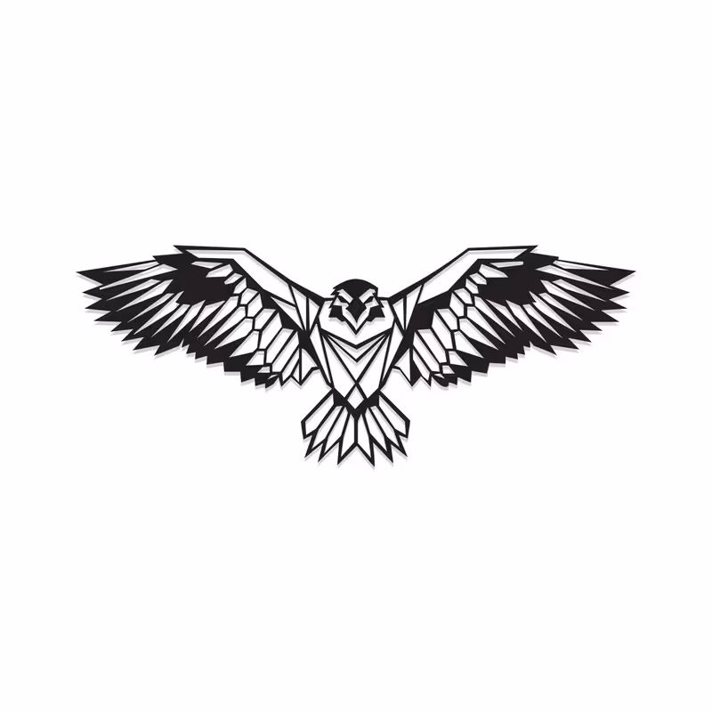 استیکر چوبی طرح عقاب کد E-220