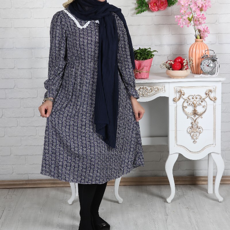 پیراهن گلدار مناسب سایز 36-44 قد 115تا120