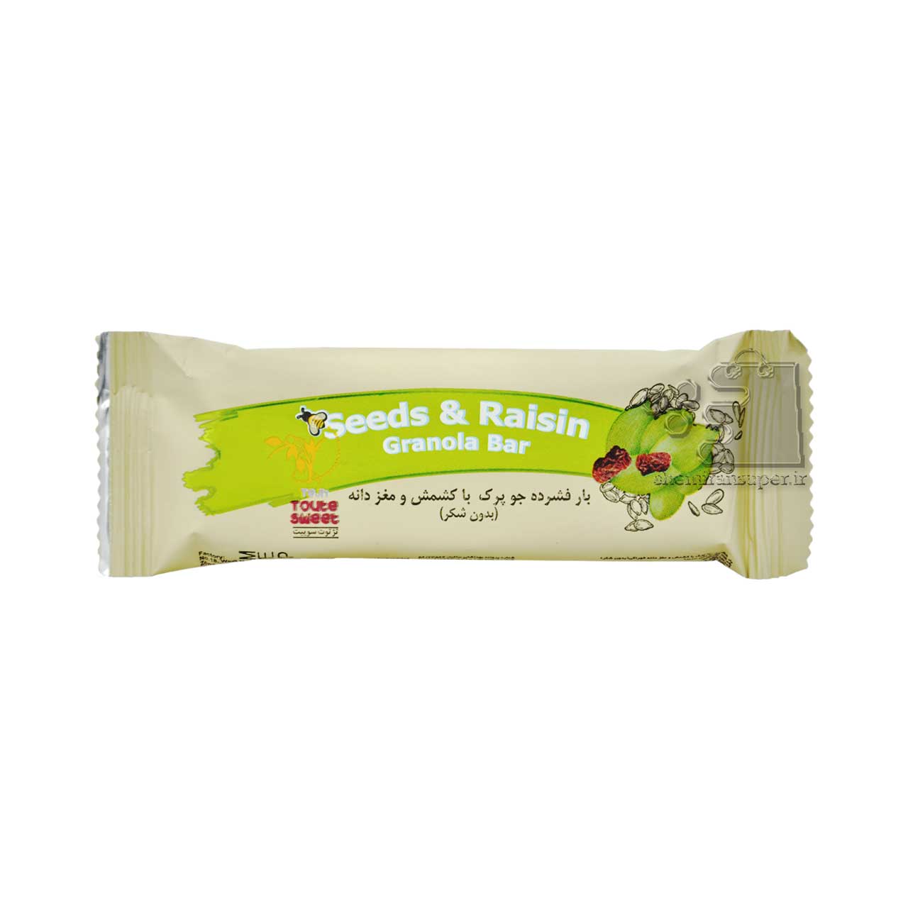 گرانولا بار جوپرک با کشمش و مغز دانه بدون شکر 35 گرم تژتوت سوییت - tejh toute sweet