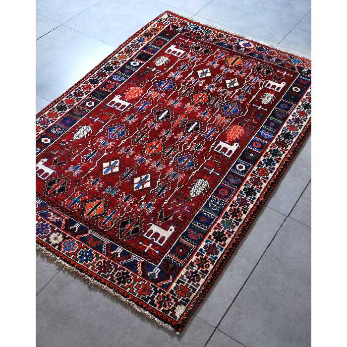 فرش دستبافت چهار متری امیرخیز مدل قشقایی کد 109535