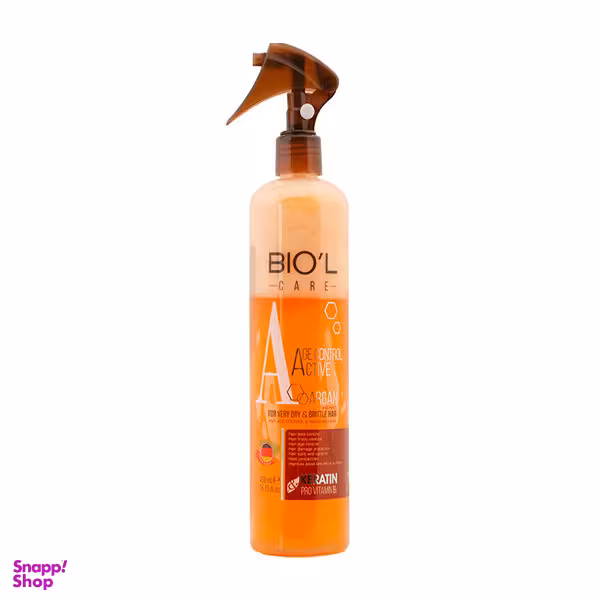 اسپری مو دو فاز بیول (Biol) مدل Argan Age Contol Active حجم 450 میلی‌ لیتر