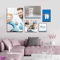 تابلو شاسی بکلیت طرح بهداشت دندان و دندانپزشکی مدل SH-1567 مجموعه 5 عددی