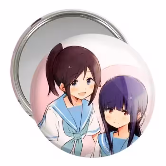 آینه جیبی خندالو مدل کاساکی و میزور انیمه لیز و پرنده آبی کد 23822