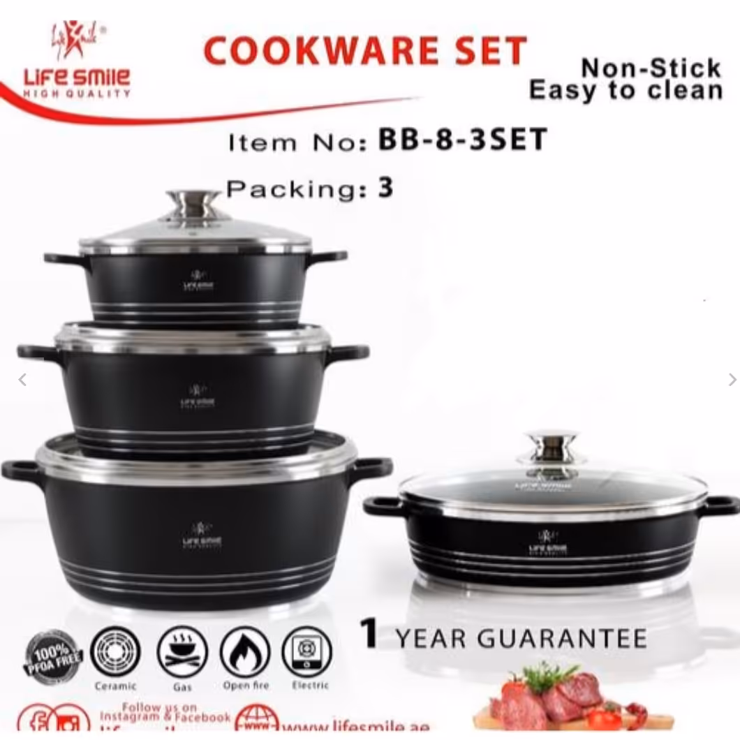سرویس پخت و پز  8 پارچ لایف اسمایل مدل BB