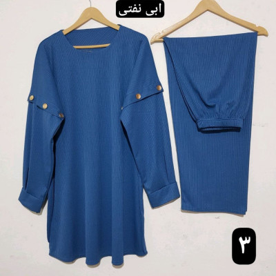 ست تونیک شلوار زنانه سایز بزرگ تا سایز 60 کد 18935