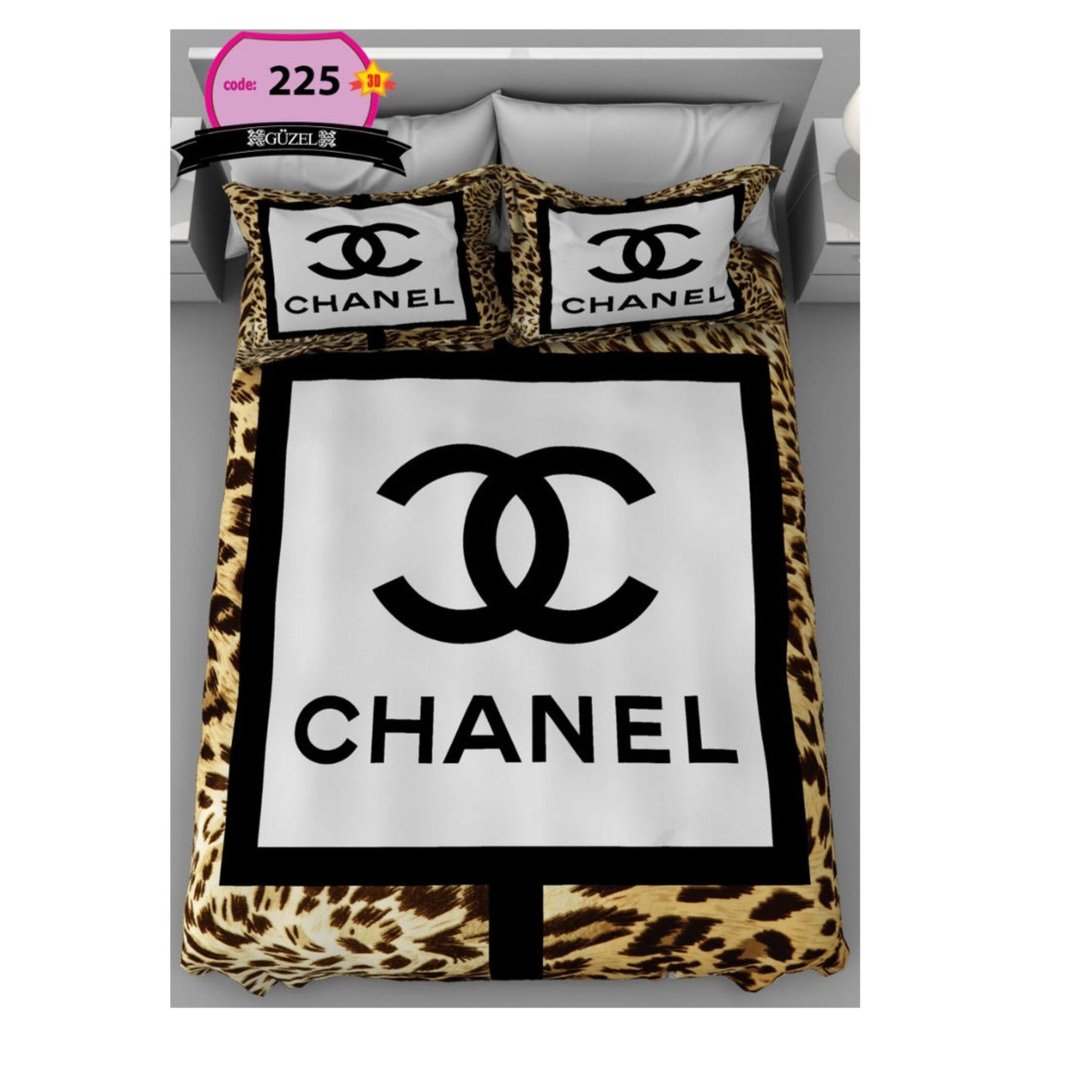 روتختی دونفره سه بعدی برند گوزل 7 تکه کد 225