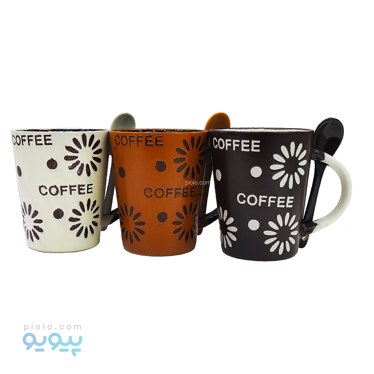ماگ سرامیکی قاشق دار طرح COFFEE