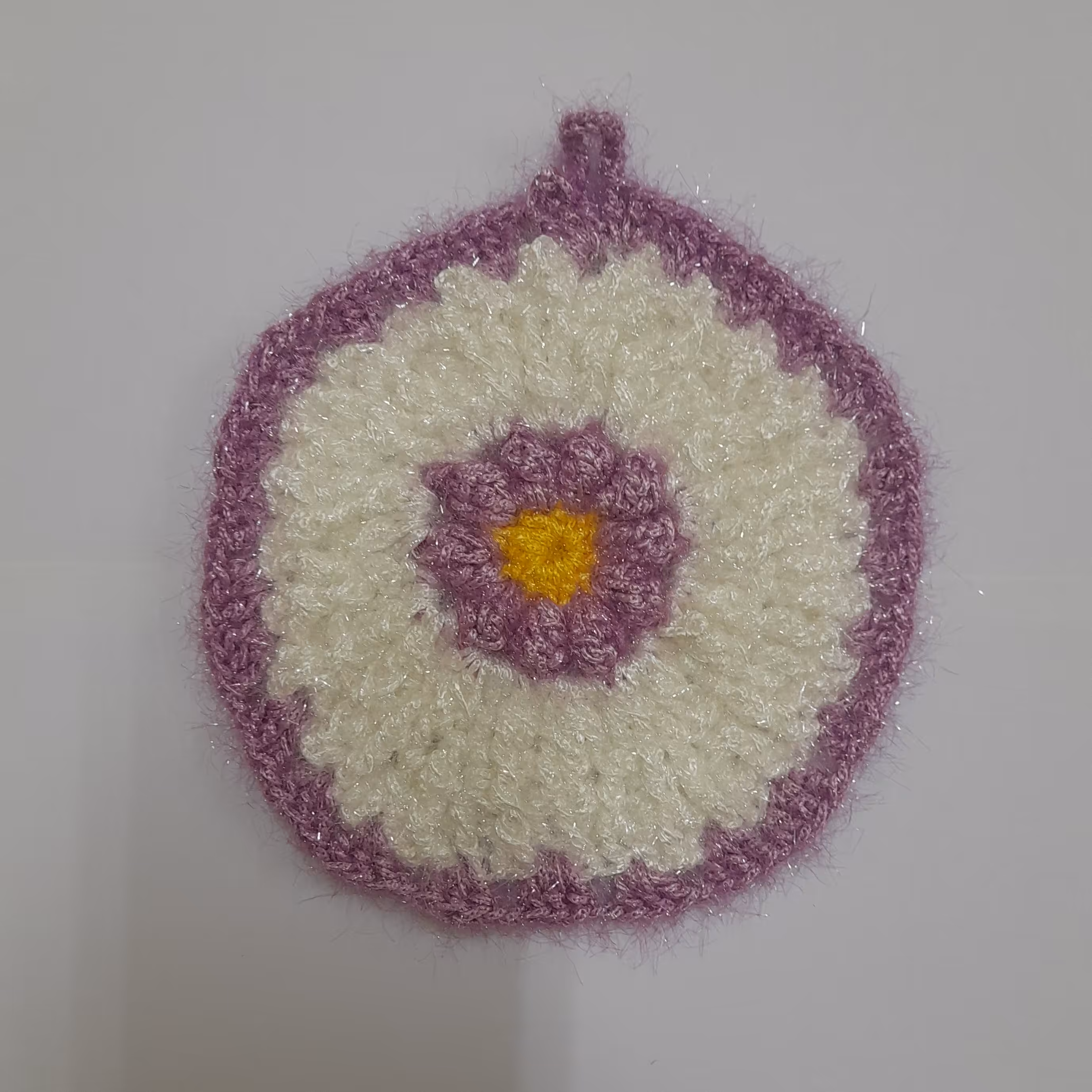 اسکاچ گل برجسته رنگ زرد سفید بنفش وضیعت نو  