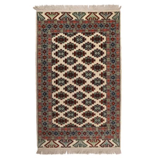 فرش دستبافت دو و نیم متری مدل ترکمن طرح واگیره کد 1404173