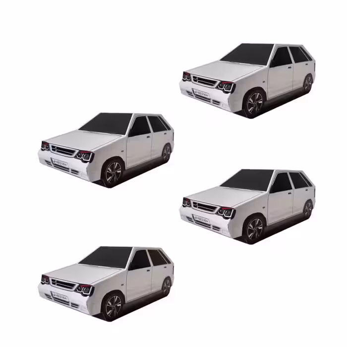 دستمال کاغذی طرح پراید 111 هاچبک مجموعه 4 عددی