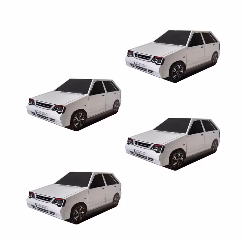 دستمال کاغذی طرح پراید 111 هاچبک مجموعه 4 عددی