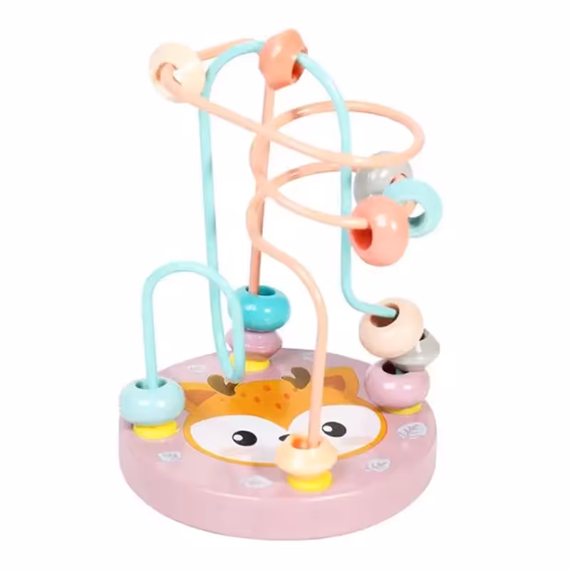 اسباب بازی میله و مهره‌ی چوبی مدل گوزن  کد P/MUT013/B