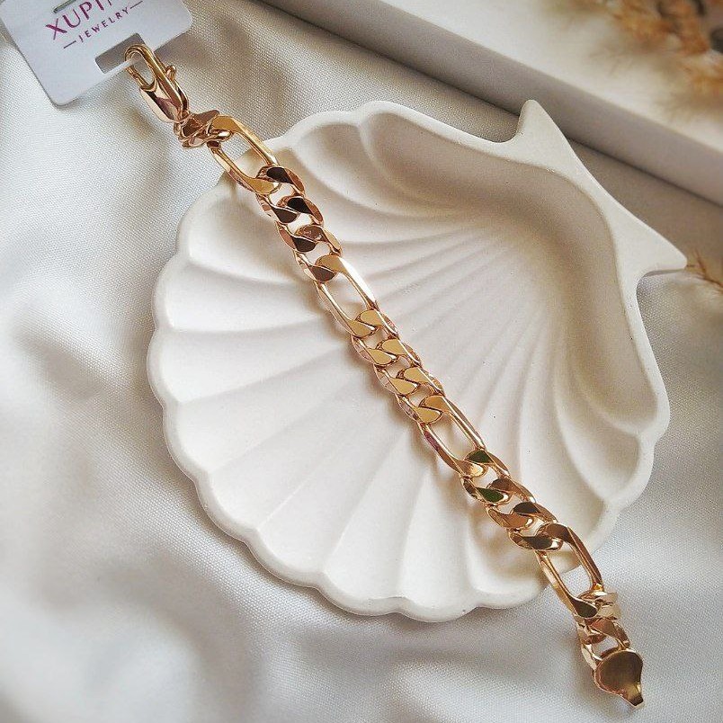 دستبند ژوپینگ مدل فیگارو رنگ ثابت طرح طلا آبکاری آب طلا ضد حساسیت (حتما قبل از ثبت سفارش موجودی بگیرید)