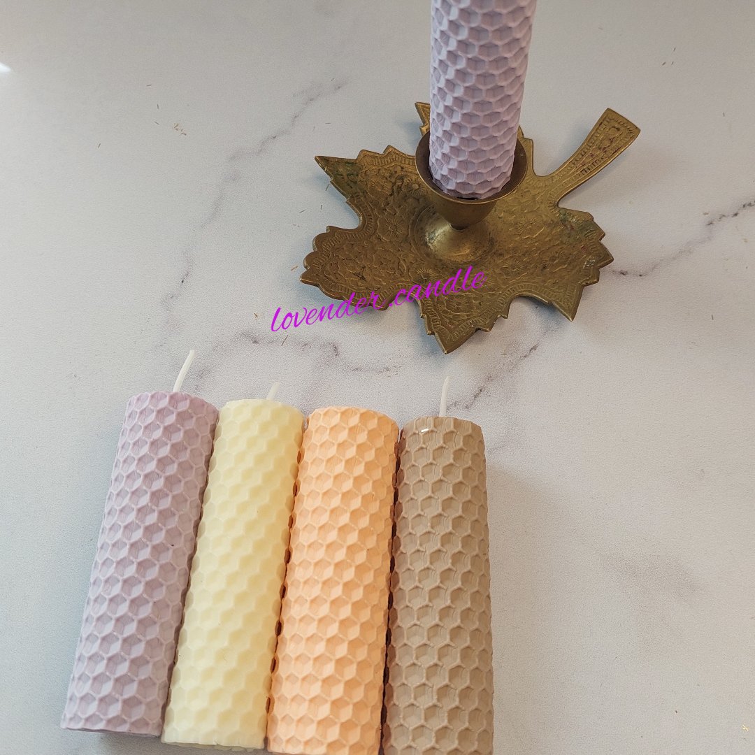 شمع موم عسلی رنگی متنوع3