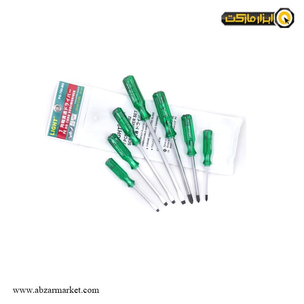 ست پیچ گوشتی ضربه خور لایت 7 عددی مدل PG-700-MO