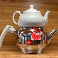 کتری قوری کتری استیل وقوری چینی سیلوانا