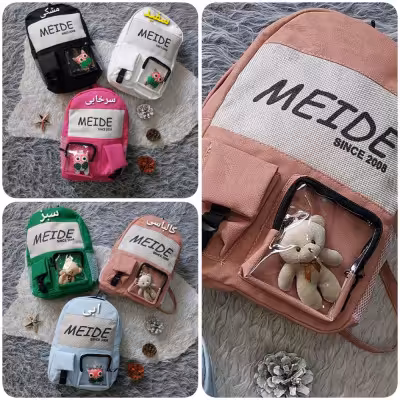 کیف دانش آموزمدل عروسکی چرم خیس