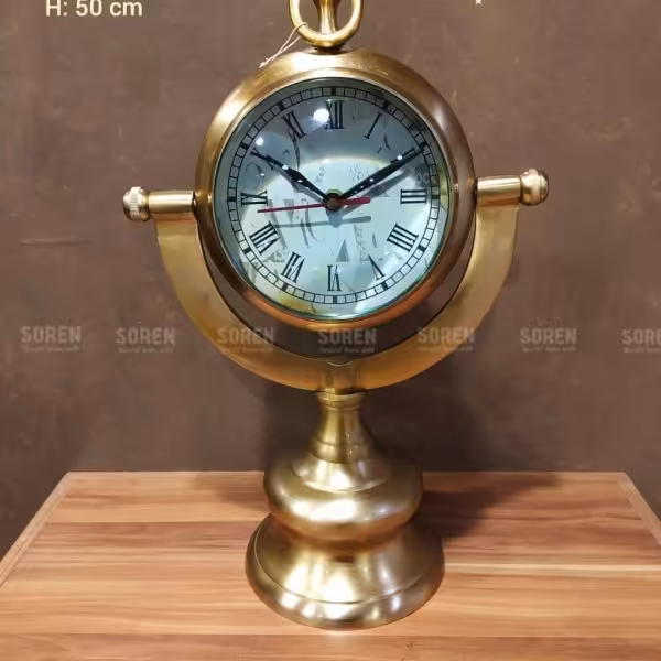 ساعت رومیزی برنجی