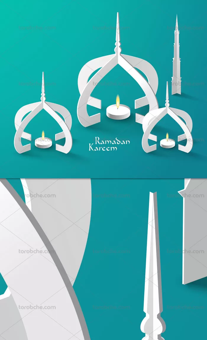 وکتور خلاقانه ماه مبارک رمضان | گرافیک با طعم تربچه