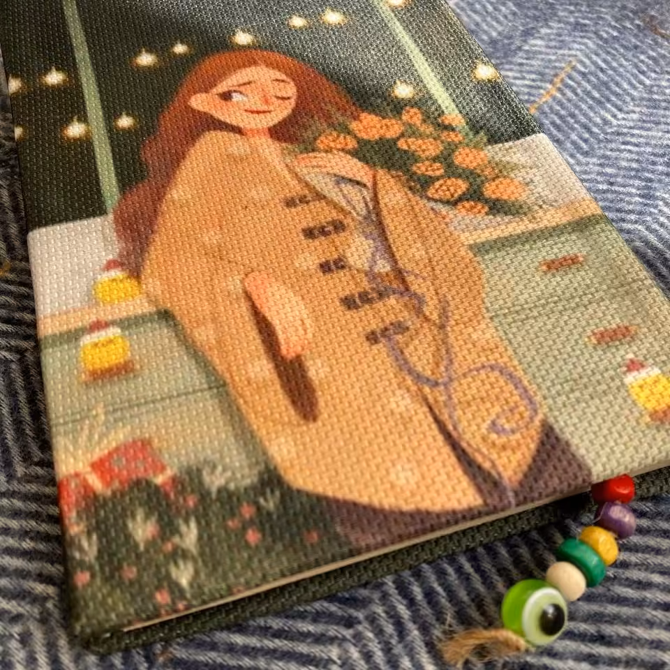 دفترچه یادداشت خط دار (جلدپارچه ای)