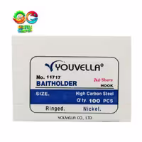 قلاب پایه بلند Youvella کد 11717NI سایز 8 - نیکل