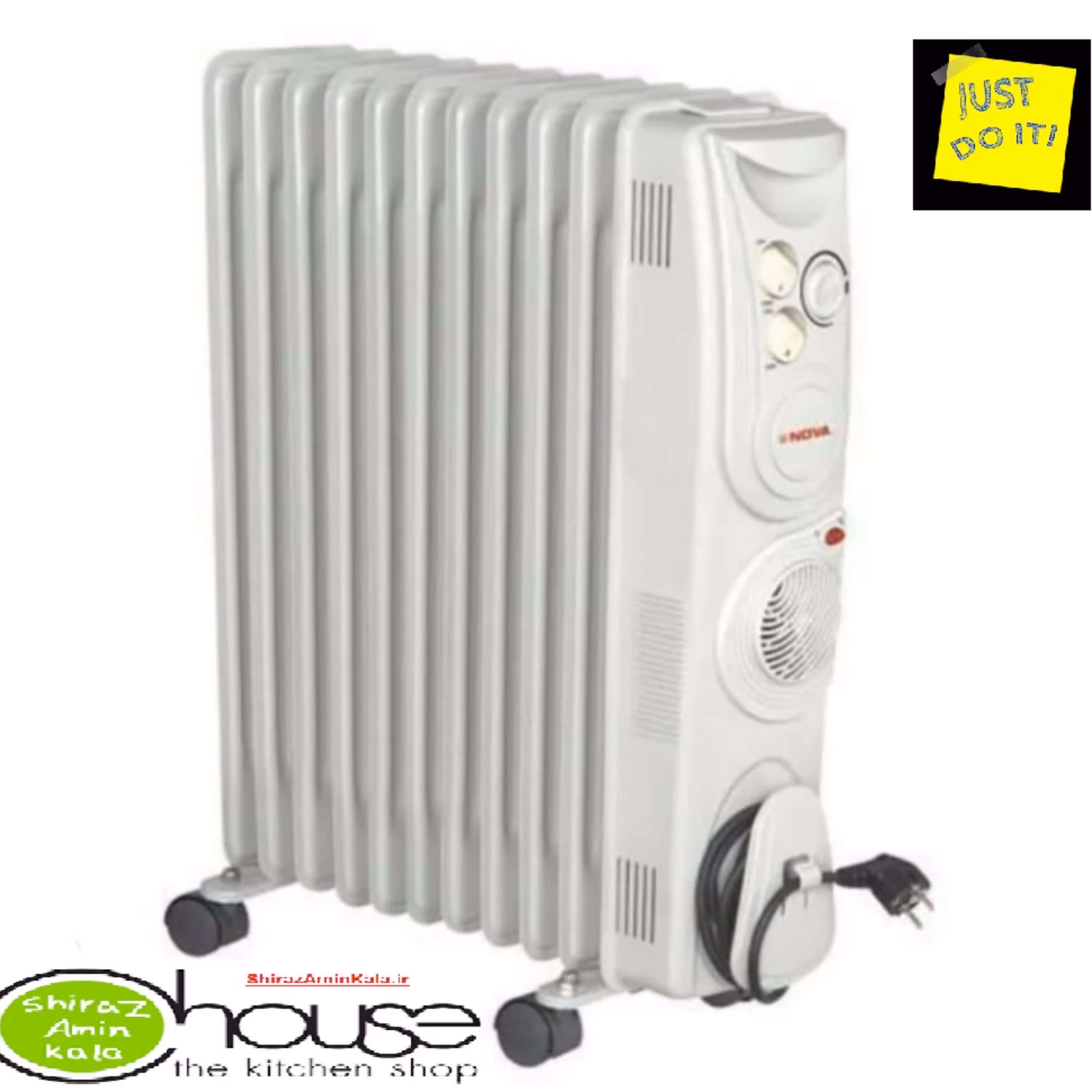 شوفاژ برقی نوا 11 پره مدل NH-1253-11F رنگ سفید