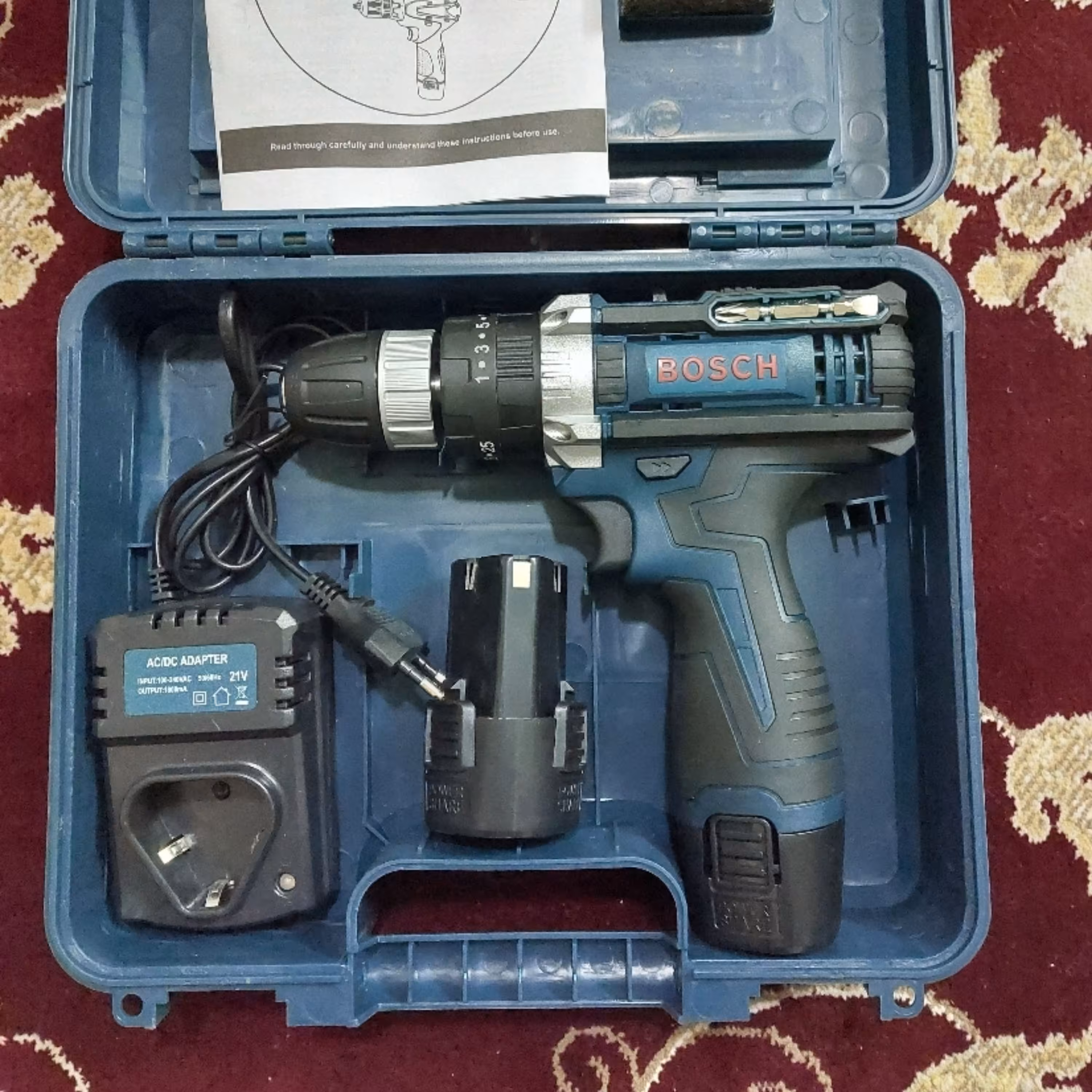 دریل شارژی بوش 21 ولت گیربکسی درجه یک اصلی 