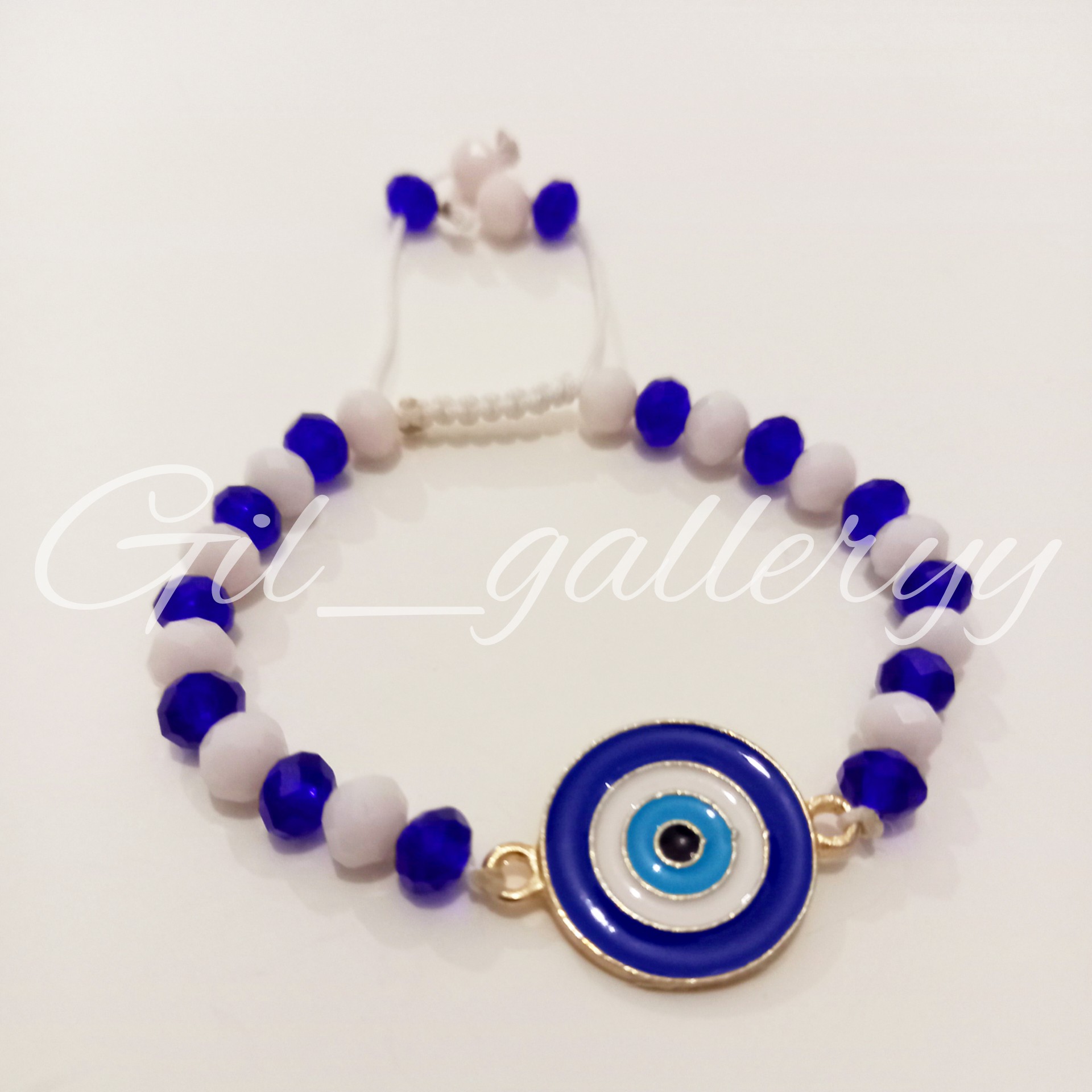 دستبند چشم نظر پلاک آبی