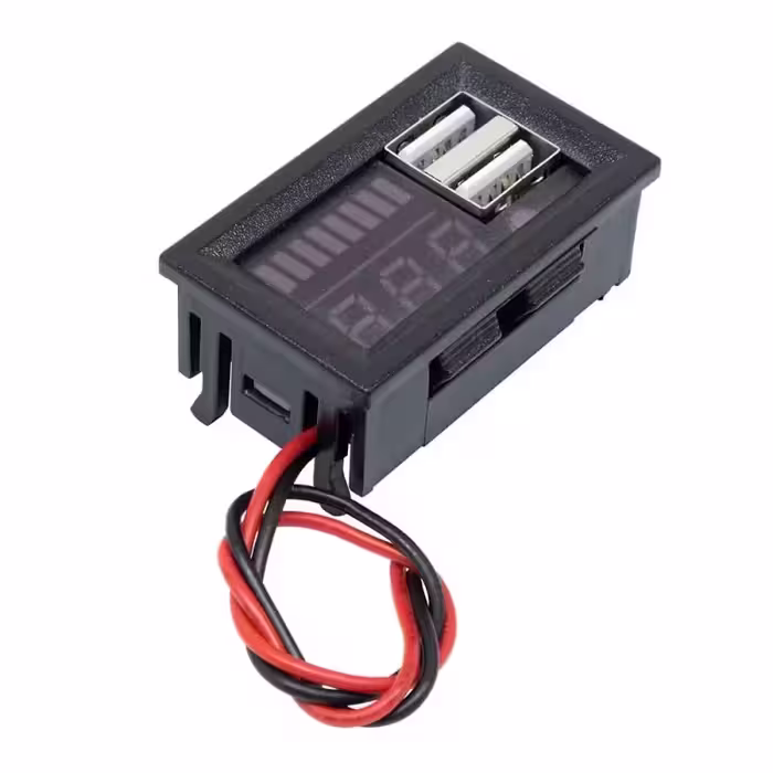 ماژول نمایشگر سطح شارژ باتری اسیدی روپنلی 12V دارای 2 خروجی USB | amazonchi