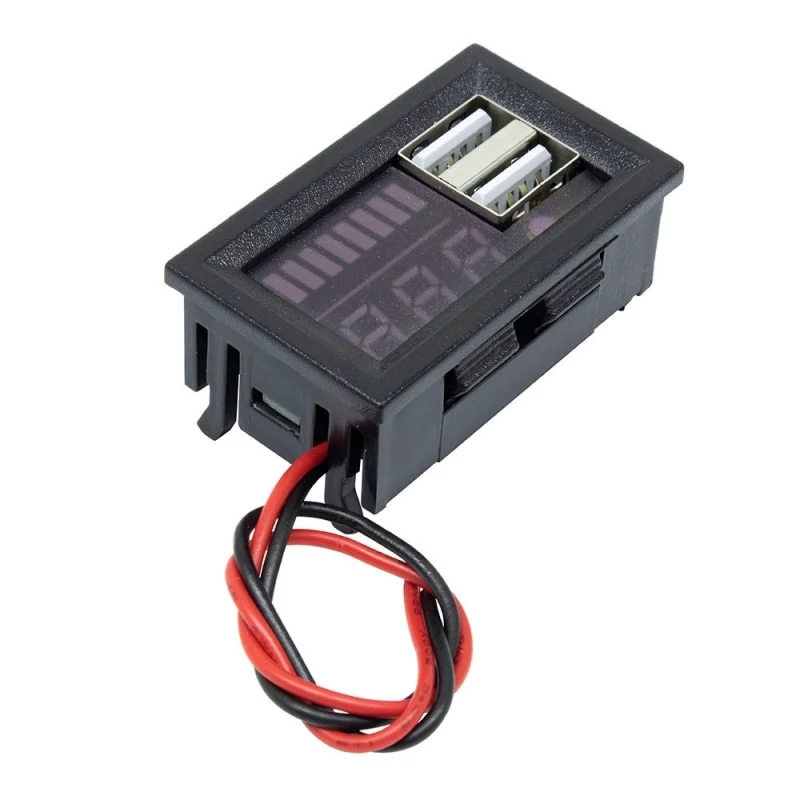 ماژول نمایشگر سطح شارژ باتری اسیدی روپنلی 12V دارای 2 خروجی USB | amazonchi