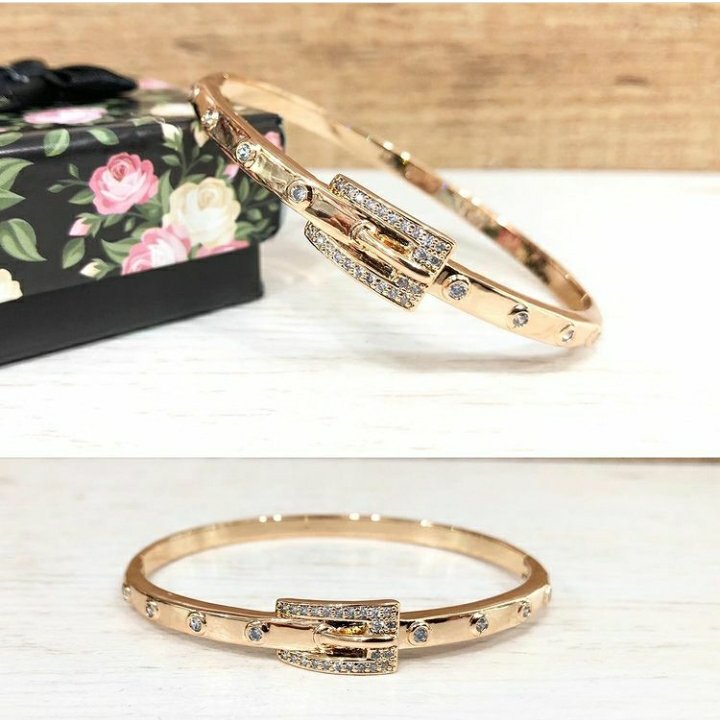 دستبند النگویی جواهری استیل زنانه دخترانه مارک ژوپینگ طرح 4