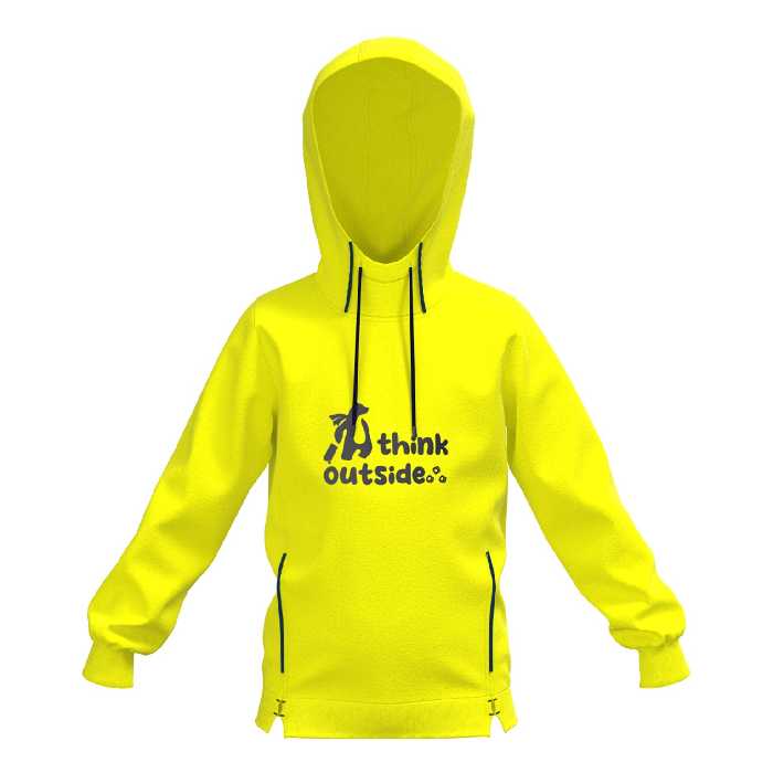 هودی مشترک دخترانه و پسرانه M 410 برشاد زرد-سرمه ای 128