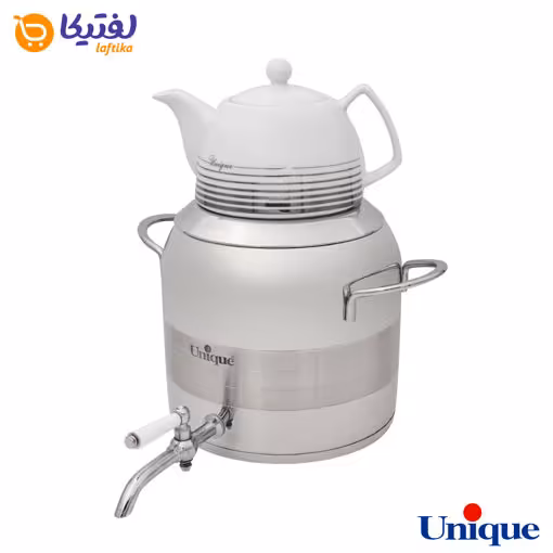 کتری و قوری یونیک 5.5 لیتری استیل UN-7278 دسته استیل