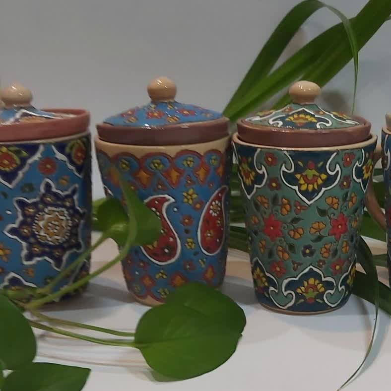 لیوان دمنوش سفالی