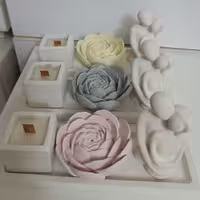 اکسسوری زیبا ست شمع و جاعود مجسمه 