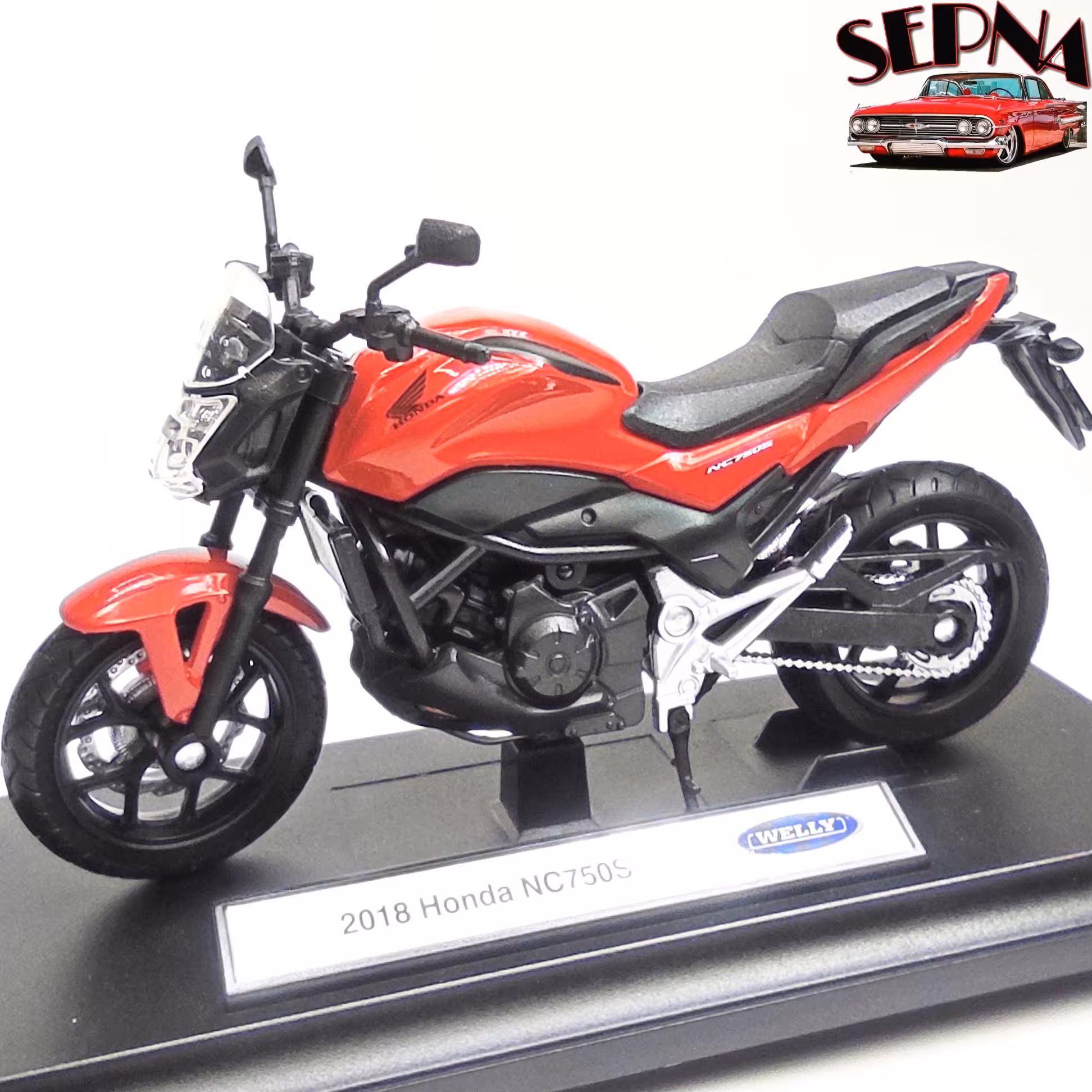 ماکت Honda NC750S برند ویلی مقیاس 1-18 فرمان متحرک کمک متحرک دارای استند