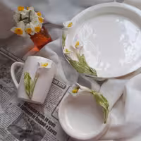 ست پذیرایی و چایی خوری مدل فانتزی گل شیپوری