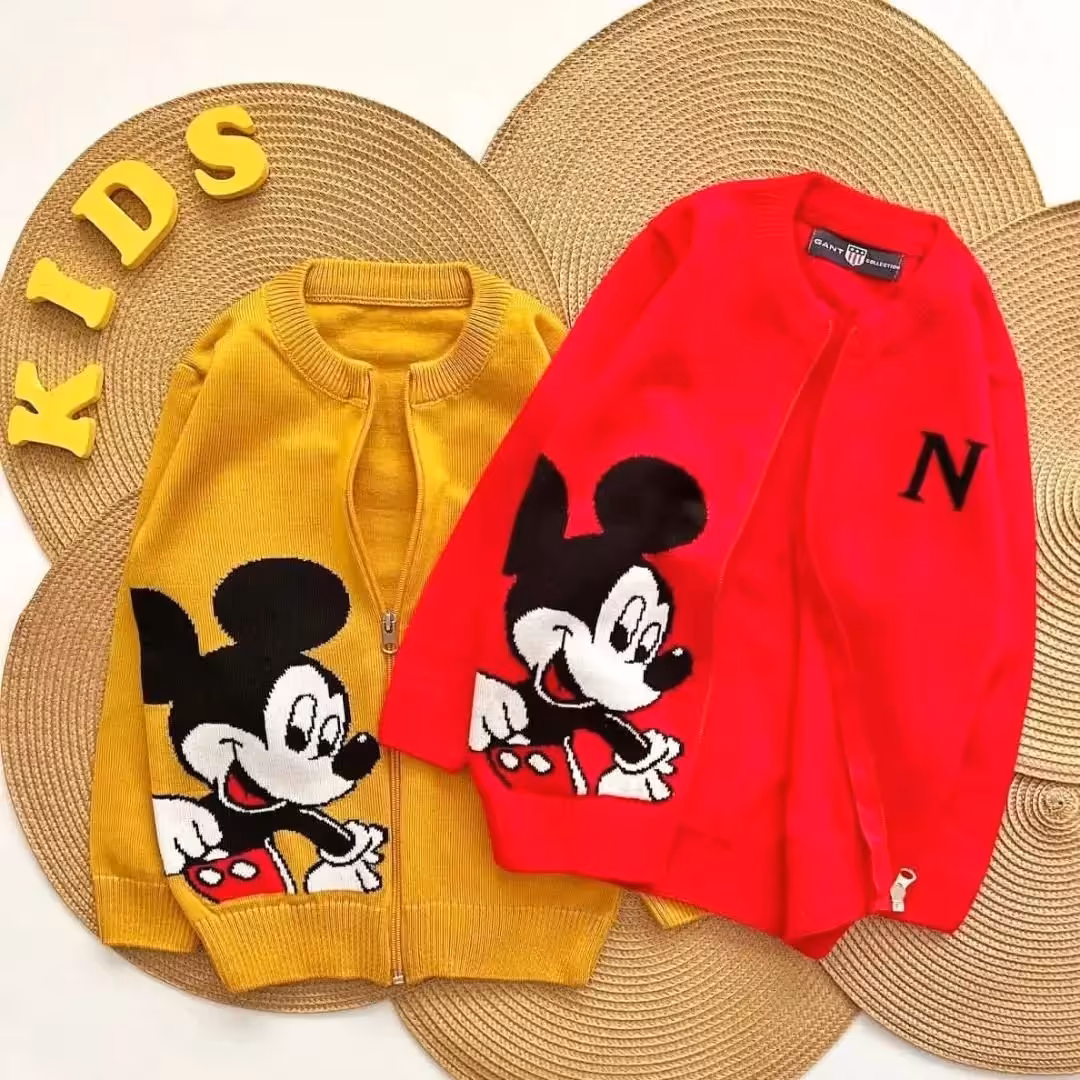 سویشرت بافت میکی موس کیفیت عالی سایز.40.45 50 و55