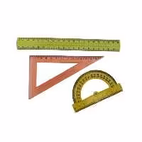 ست خط کش گونیا و نقاله کد 23 بسته 3 عددی