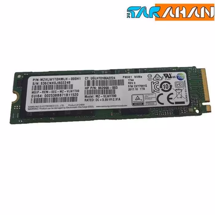 حافظه SSD سامسونگ مدل PM961 NVMe ظرفیت 1 ترابایت